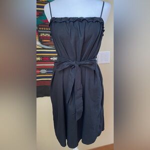 NWT Black Linen Summer Dress by Banana Republic size Petite M